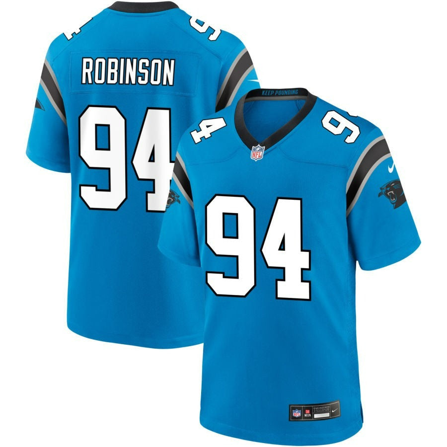 A'Shawn Robinson Carolina Panthers 2024-2025 Alternate Game Blue Jersey