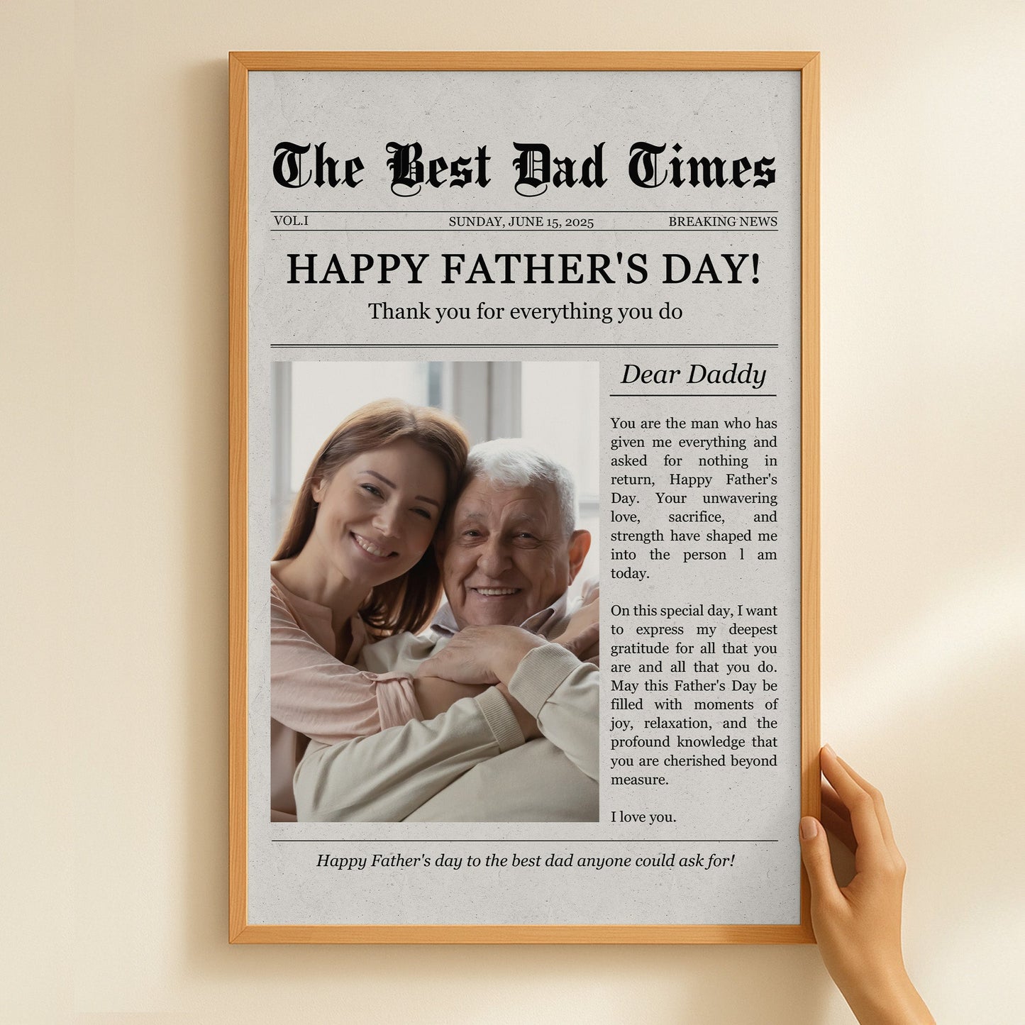 Father's Day Gift You Are The Man Given Me Everything - Personalized Photo Poster