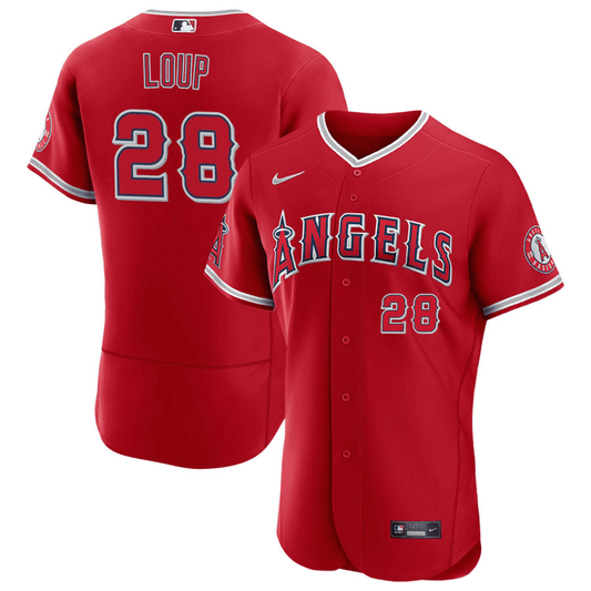 Aaron Loup Los Angeles Angels Alternate Red Baseball Player Jersey