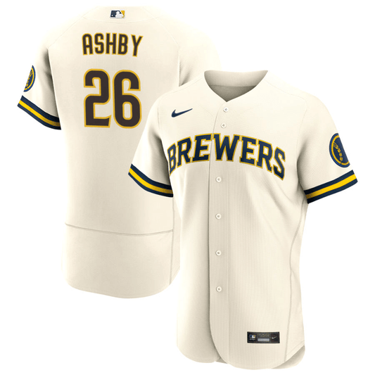 Aaron Ashby Milwaukee Brewers Home Cream Baseball Player Jersey