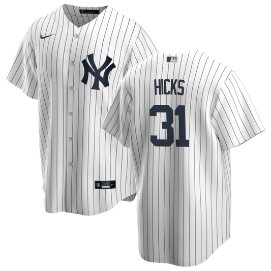 Aaron Hicks New York Yankees Home White Baseball Player Jersey
