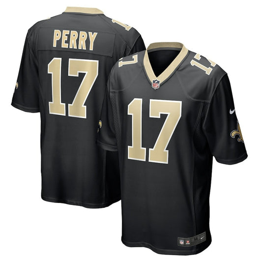 A.T. Perry New Orleans Saints 2024-2025 Black Team Game Jersey