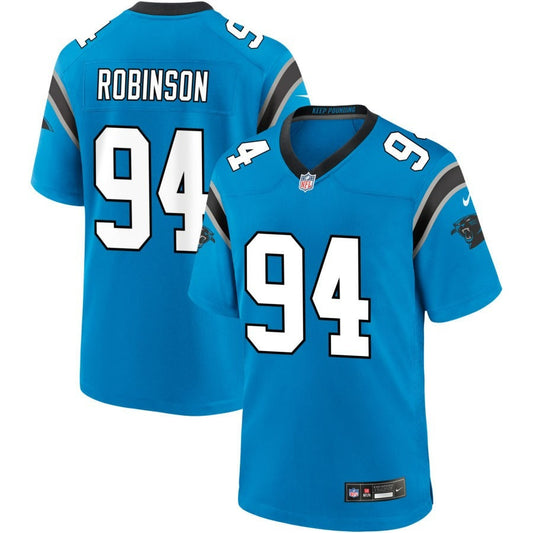 A'Shawn Robinson Carolina Panthers 2024-2025 Alternate Game Blue Jersey