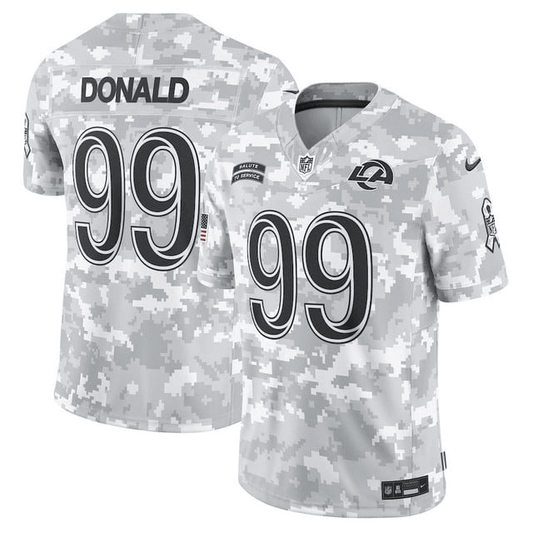 Aaron Donald Los Angeles Rams 2024 Salute to Service Retired Player Limited Arctic Camo Jersey