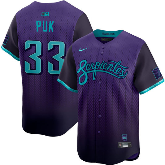 A.J. Puk Arizona Diamondbacks 2025 City Connect Limited Jersey - Purple