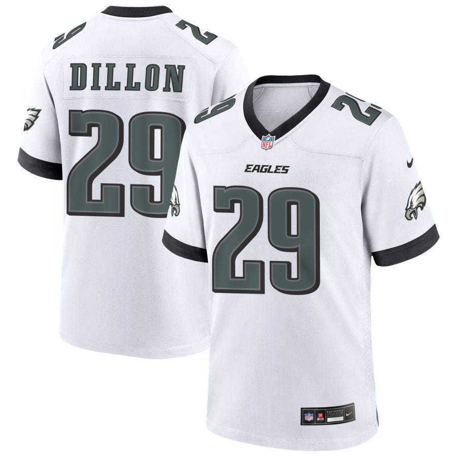 A.J. Dillon Philadelphia Eagles 2025 Game Jersey - White