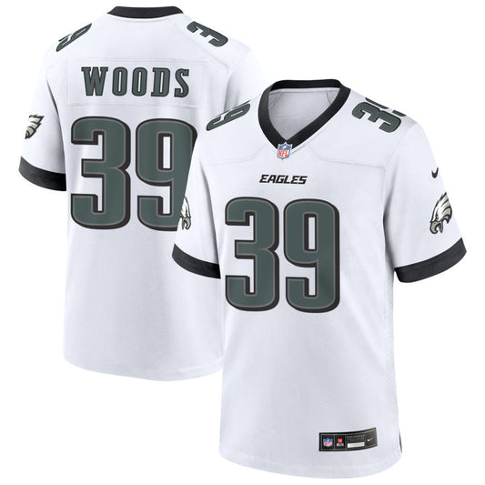 A.J. Woods Philadelphia Eagles 2025 Game Jersey - White