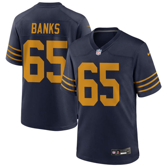 Aaron Banks Green Bay Packers 2025 Classic Game Jersey - Navy