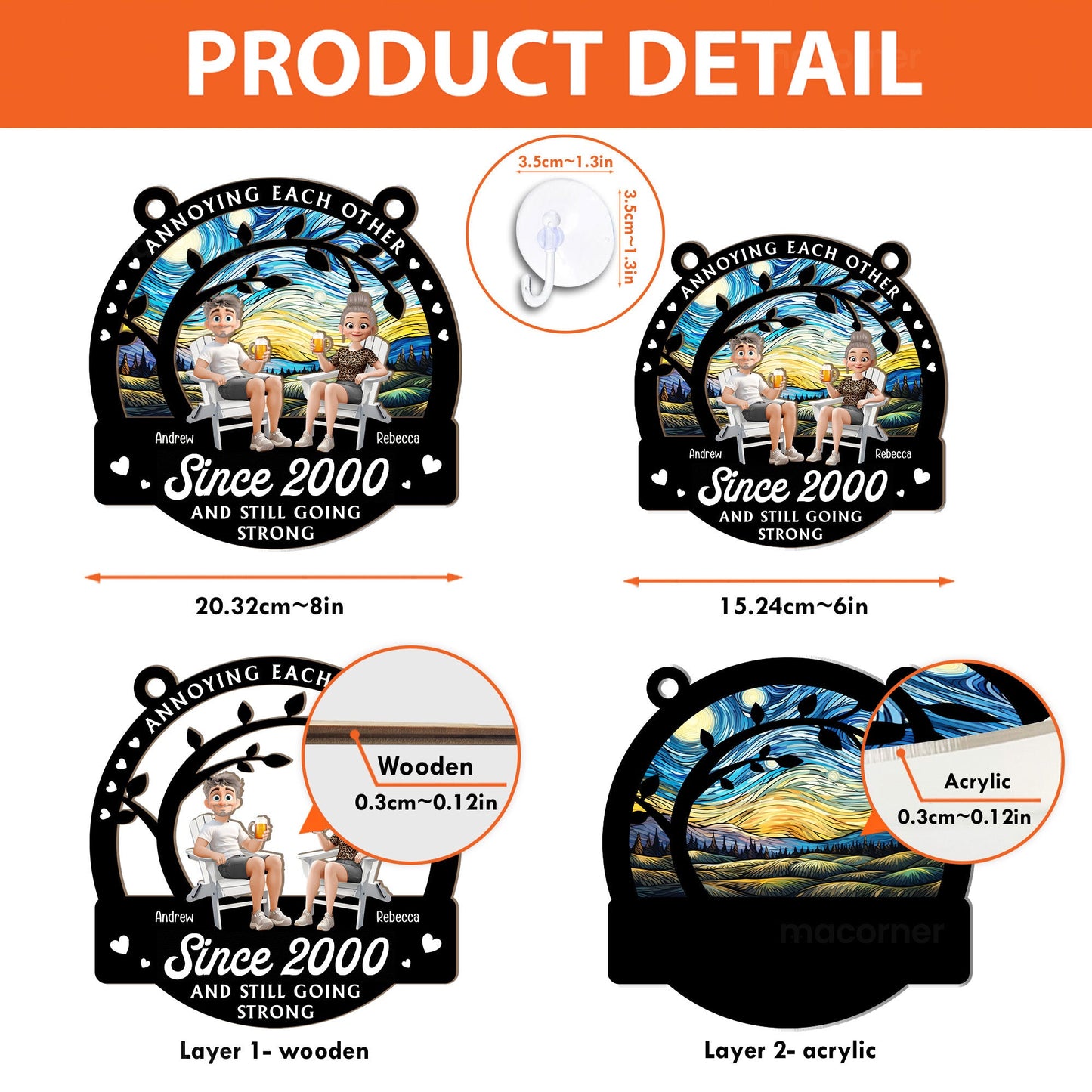 Annoying Each Other Since - Personalized Window Hanging Suncatcher Ornament