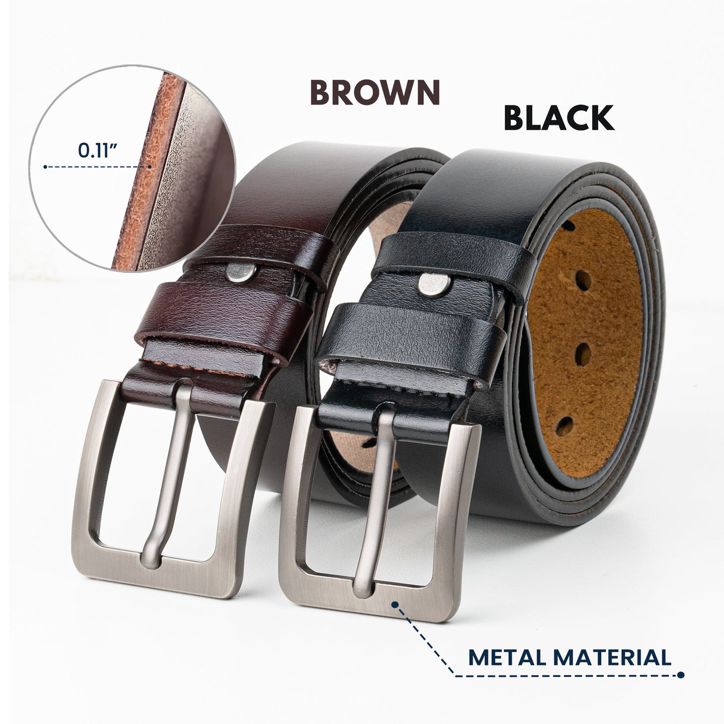 Father's Day Gifts From Wife - Having You As A Dad - Personalized Engraved Leather Belt