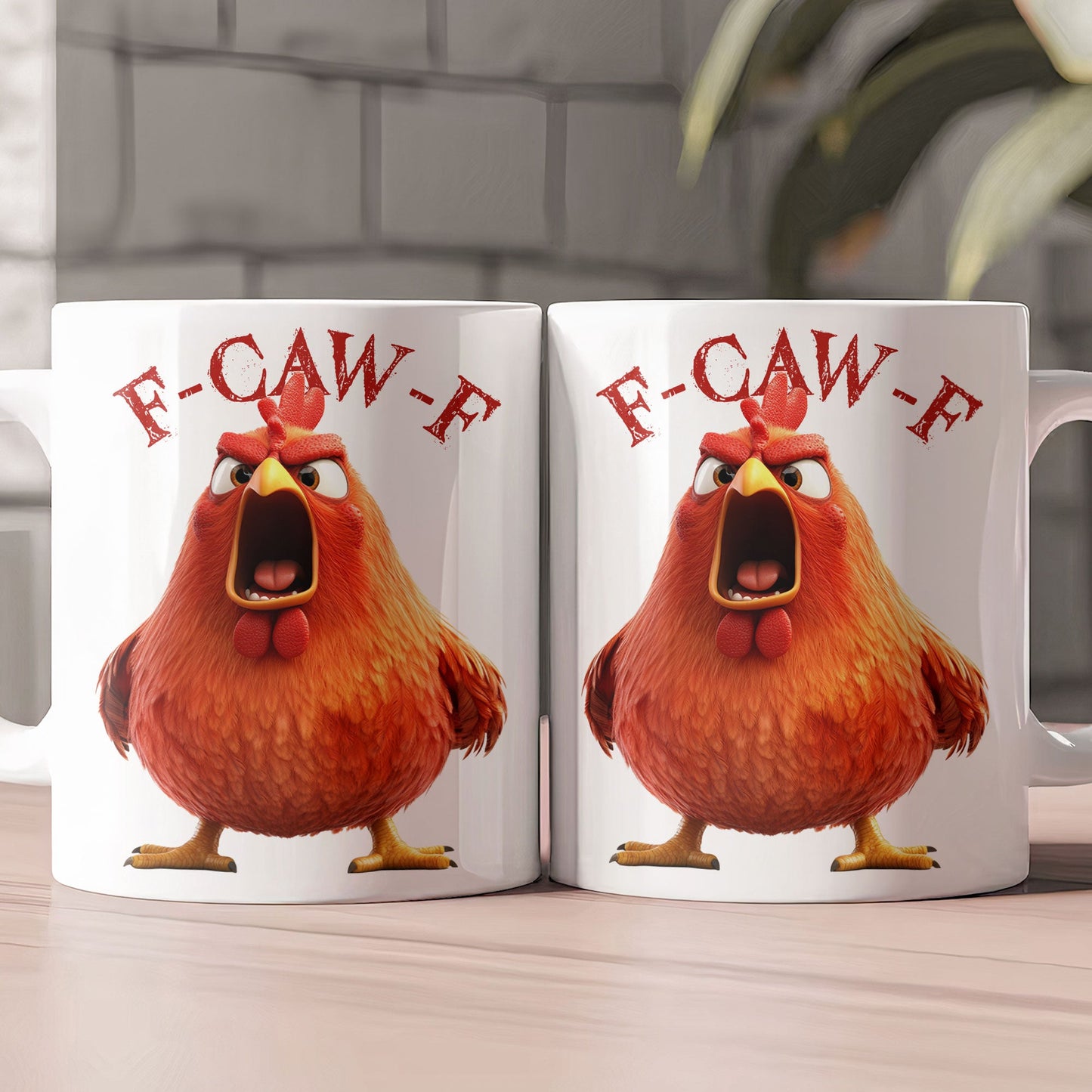 Funny Mug - Humorous Crow F-Caw-F - For Coworkers, Friends - Personalized Mug