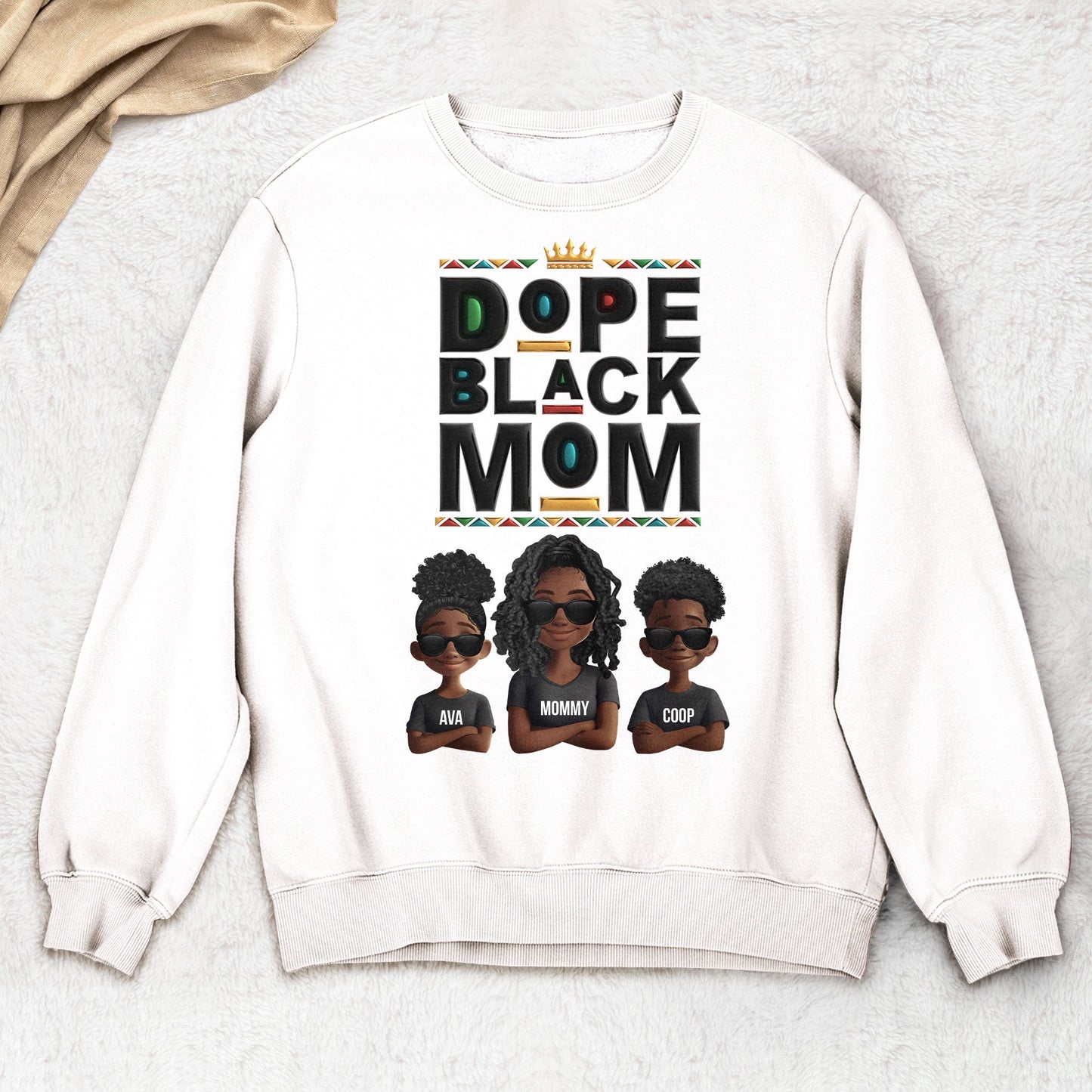 New Version Black History Dope Black Mom - Personalized Shirt