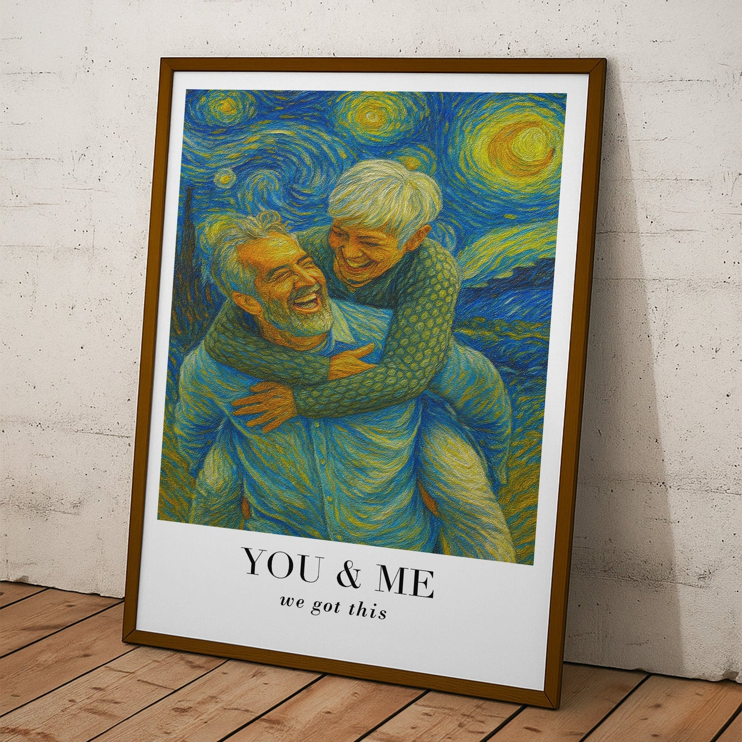 Van Gogh Wall Art You & Me We Got This - Personalized Photo Poster - Anniversary Gifts