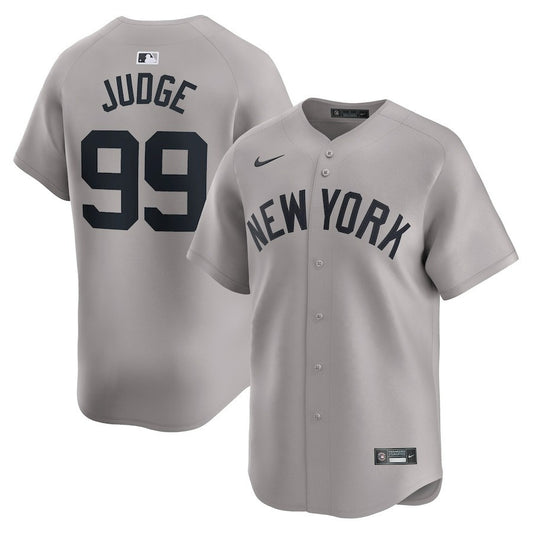 Aaron Judge New York Yankees Gray 2024 Away Limited Cool Base Stitched Baseball Jersey