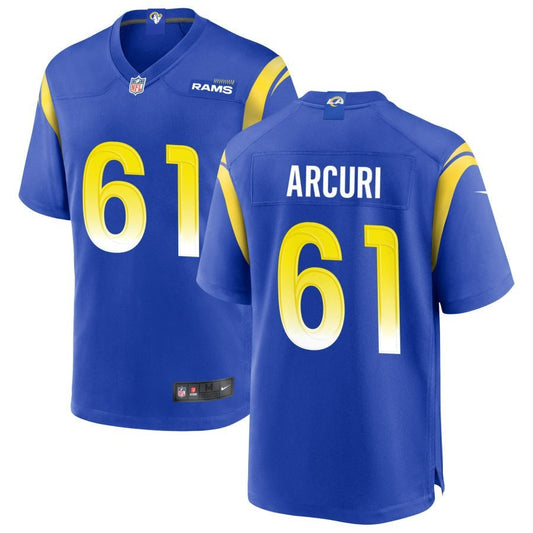A.J. Arcuri Los Angeles Rams 2024 Player Game Royal Jersey